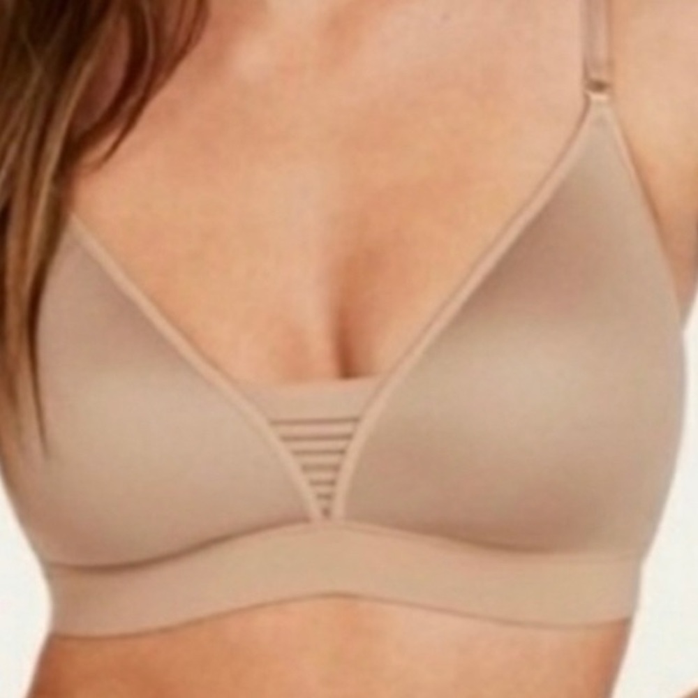 NWT ThirdLove Seamless Striped Bra 36B Taupe